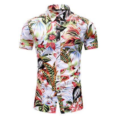 Plus Size Printed Short-Sleeved Shirt